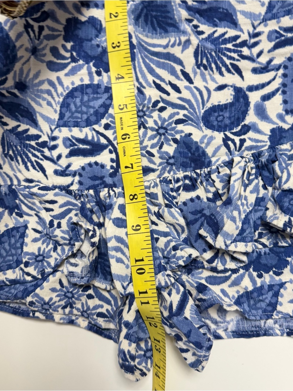 ✨ Zara Blue & White Floral Ruffled Skort | Size XS ✨🖤 - Picture 10 of 13